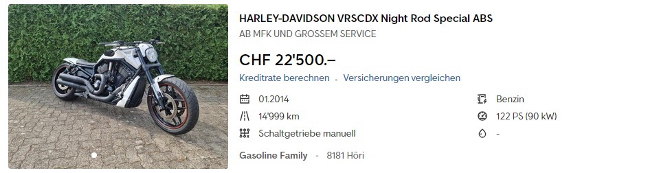 HARLEY-DAVIDSON VRSCDX Night Rod Special ABS