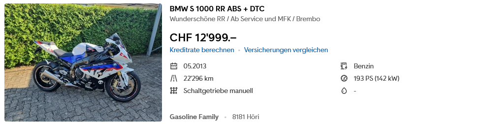 BMW S 1000 RR ABS + DTC